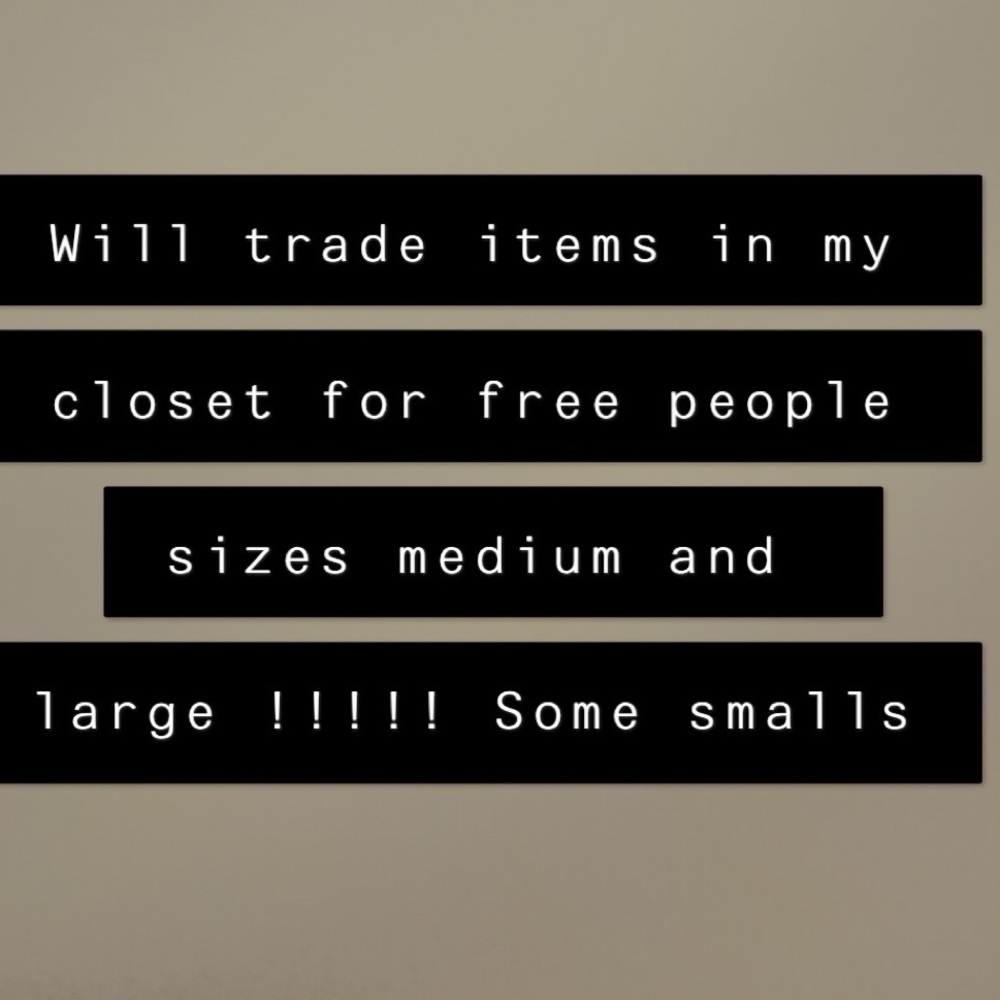 Looking to trade for free people